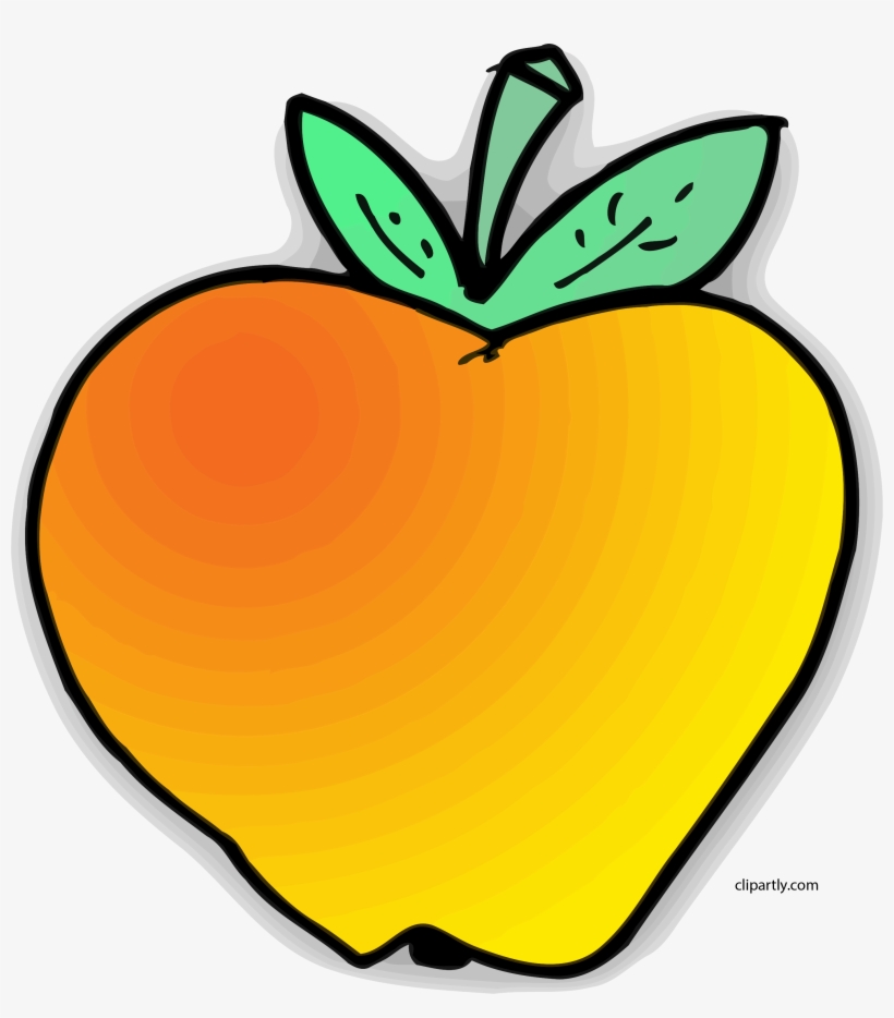 Apple Clip Art Image Free Food Clipart Png - Manzana Amarilla Dibujo Png, transparent png
