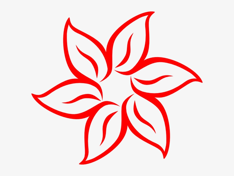Original Png Clip Art File Red Flower Outline Svg Images, transparent png