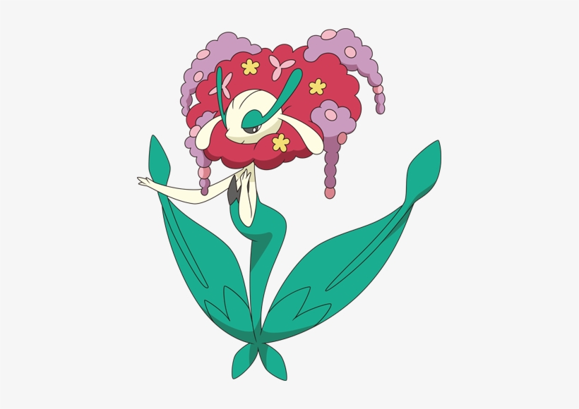 671florges Red Flower Xy Anime - Florges Pokemon, transparent png