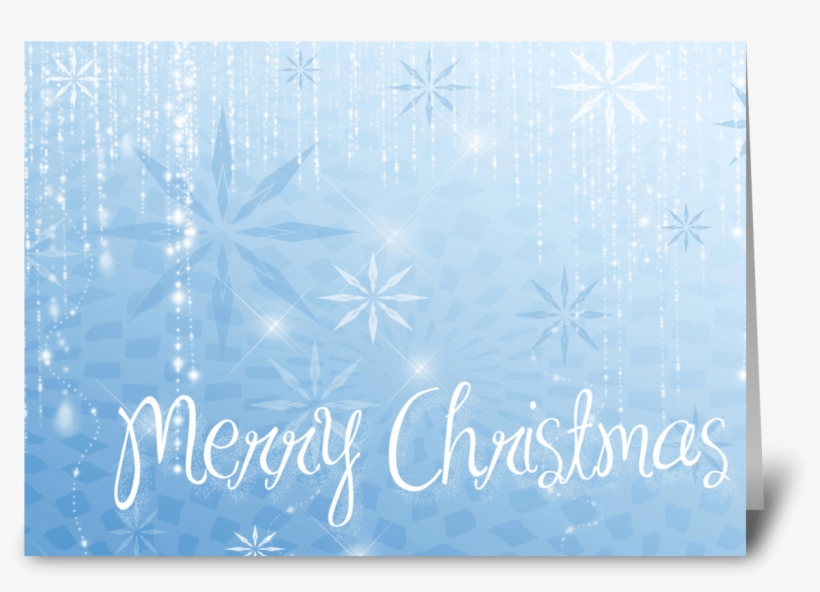 Blue Snowflake Sparkle Merry Christmas Greeting Card - Coloring Books For Adults Christmas Cookies Bite Size, transparent png