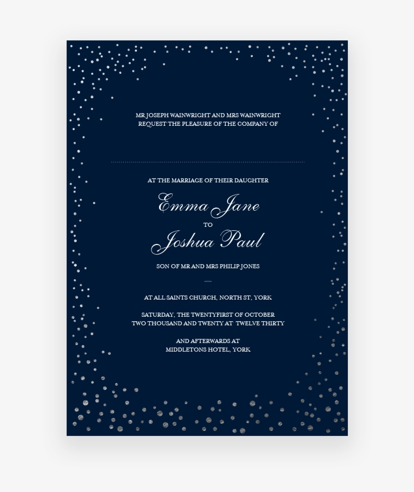 Foil Wedding Sparkle The Invite Company Invitation - Mock Object, transparent png
