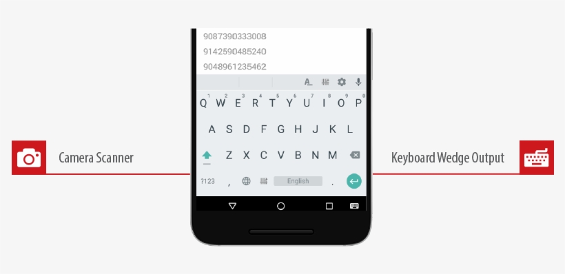 Teclado Escáner De Código De Barras/nfc Para Android - Android Keyboard With Barcode Scanner, transparent png