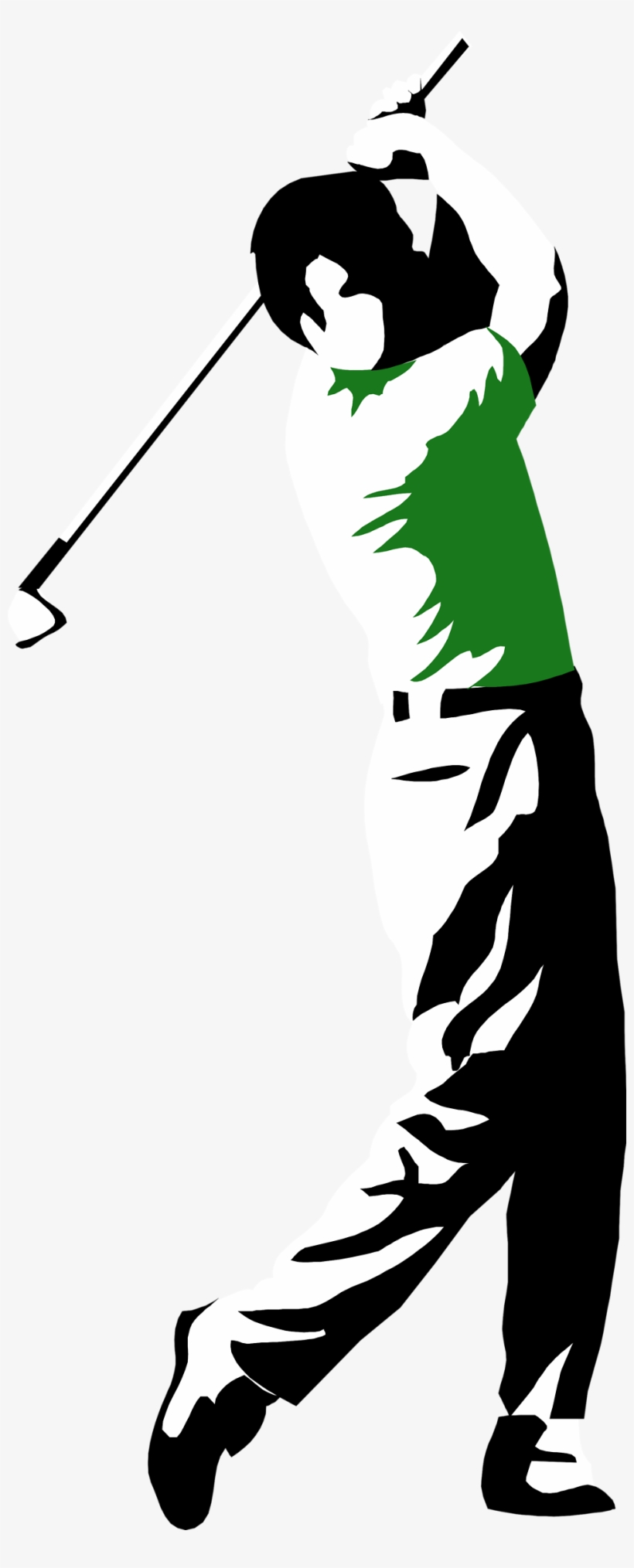 Golf Free Stock Photo Illustration Of A Man Swinging - Man Golfing Clipart, transparent png