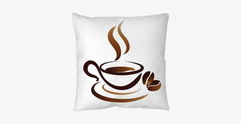 Vector Sketch Of Coffee Cup, Icon Throw Pillow • Pixers® - Coffee Cup Icon, transparent png