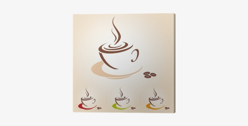 Vector Sketch Of Coffee Cup, Isolated Canvas Print - Coffee Cup, transparent png