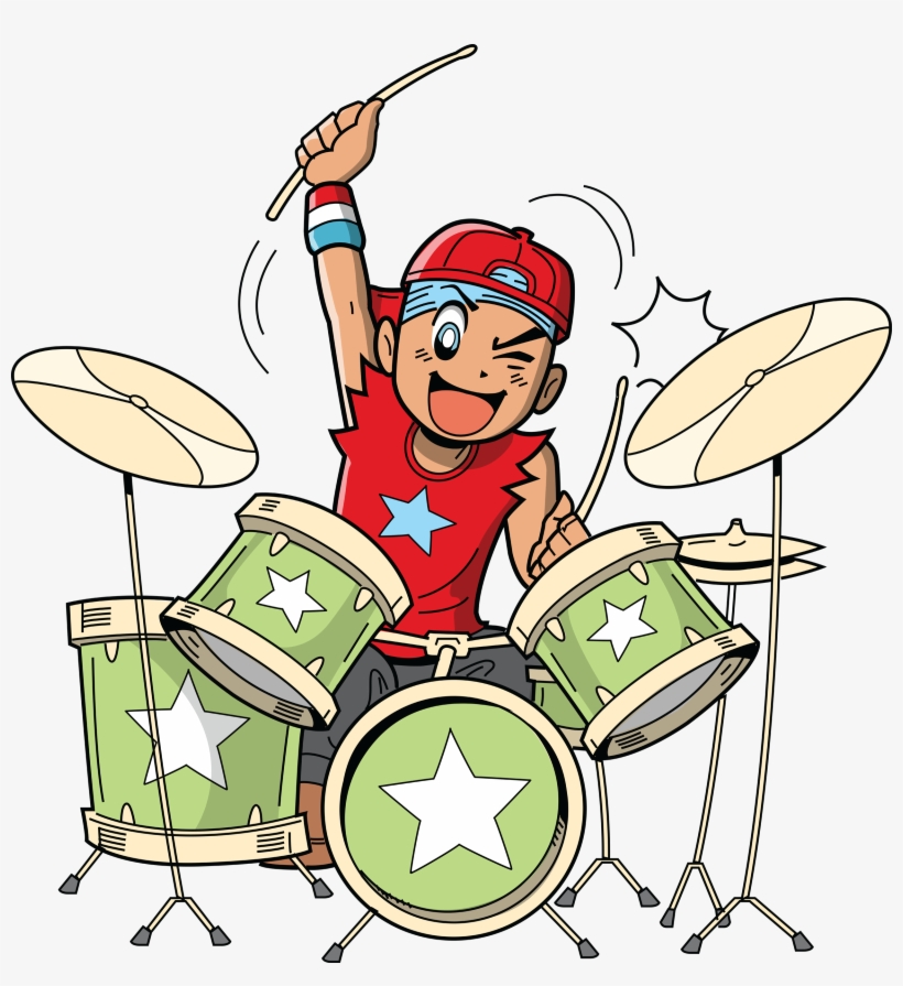 Spring Break Anime - Drummer Clipart, transparent png