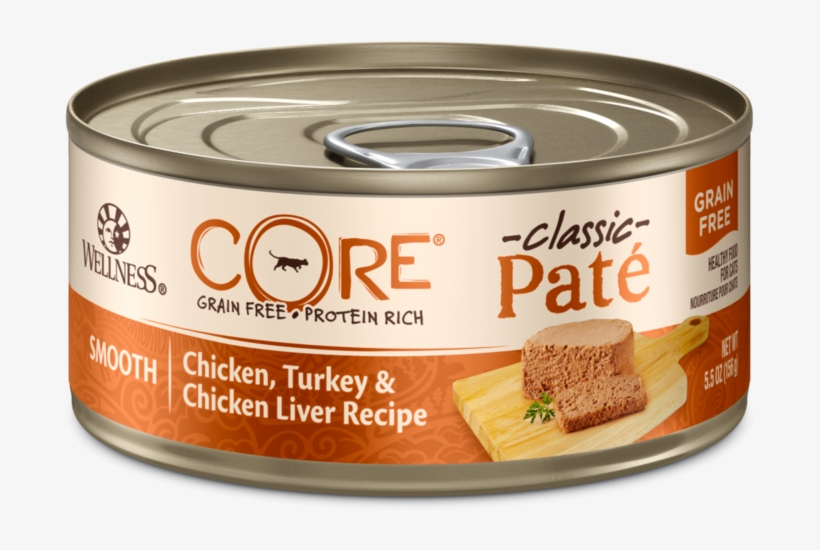 Wellness Core Grain Free Natural Chicken, Turkey And - Wellness Core Natural Canned Grain Free Wet Pate Cat, transparent png