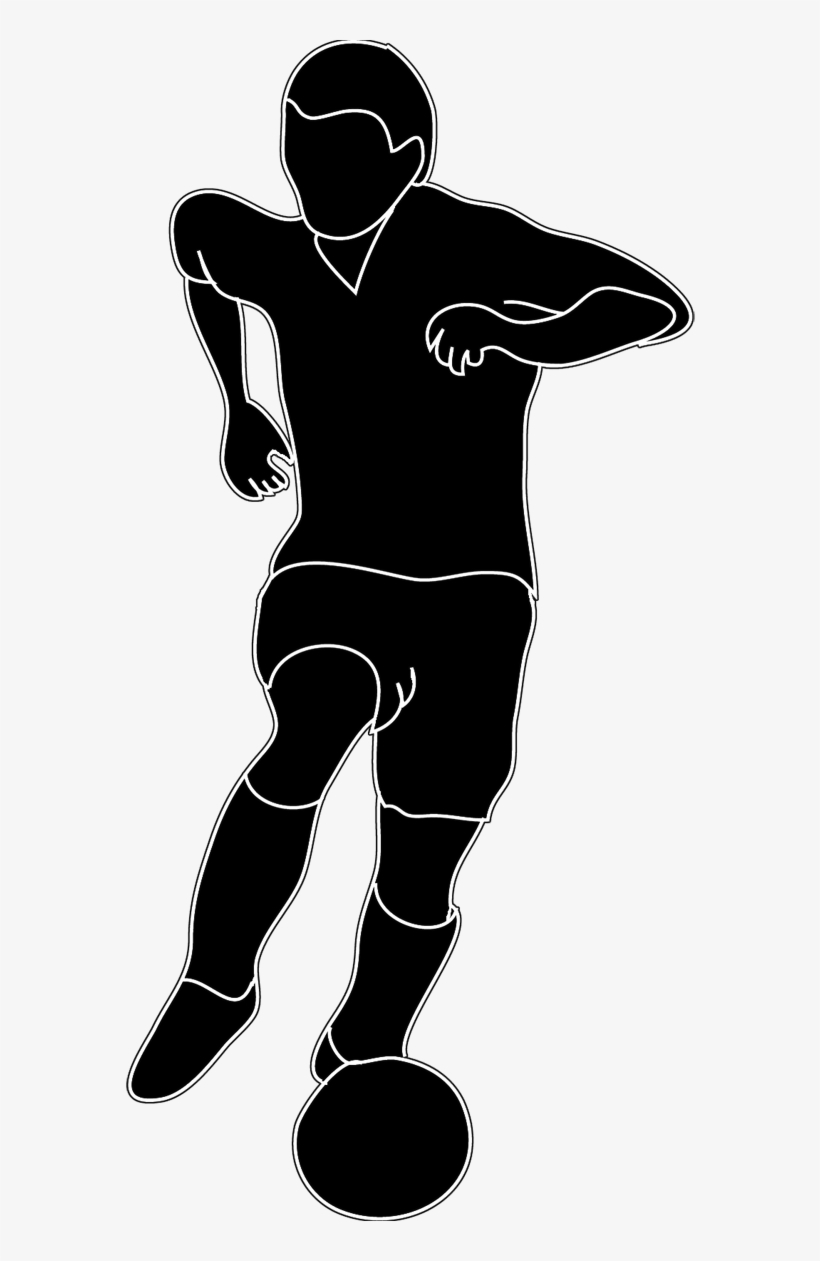 Soccer Player Silhouette With Ball - Girl Dancing Silhouette Vector, transparent png