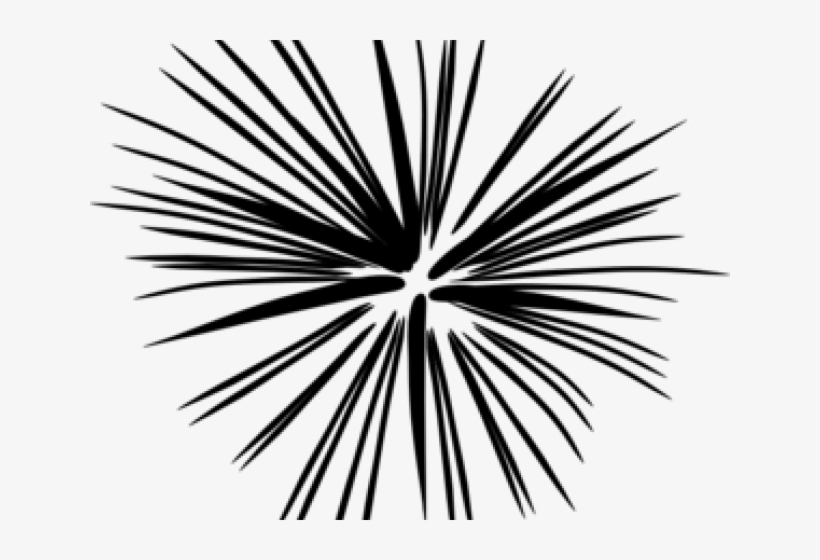 Starburst Clipart Transparent - Free Black And White Firework, transparent png