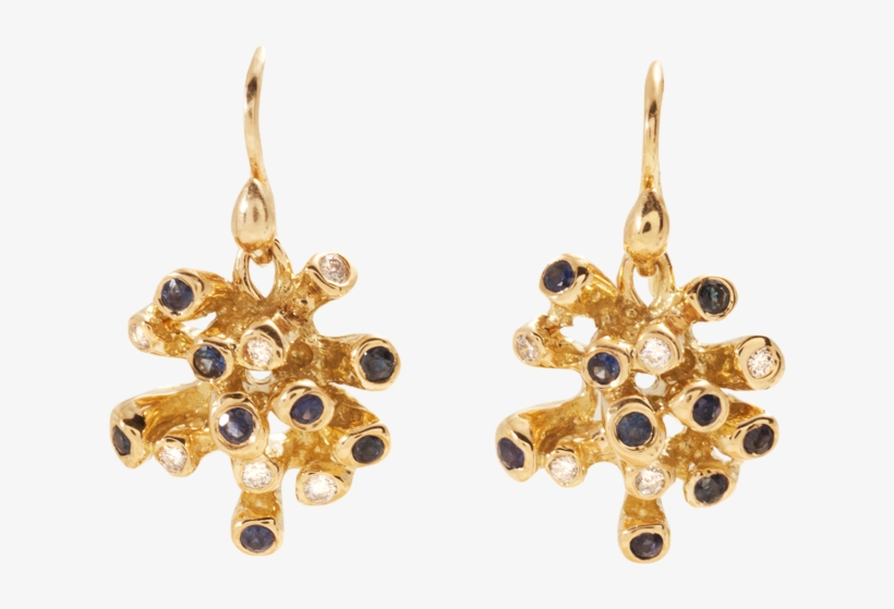 These 18k Yellow Gold Starburst Earrings Feature A - Earrings, transparent png