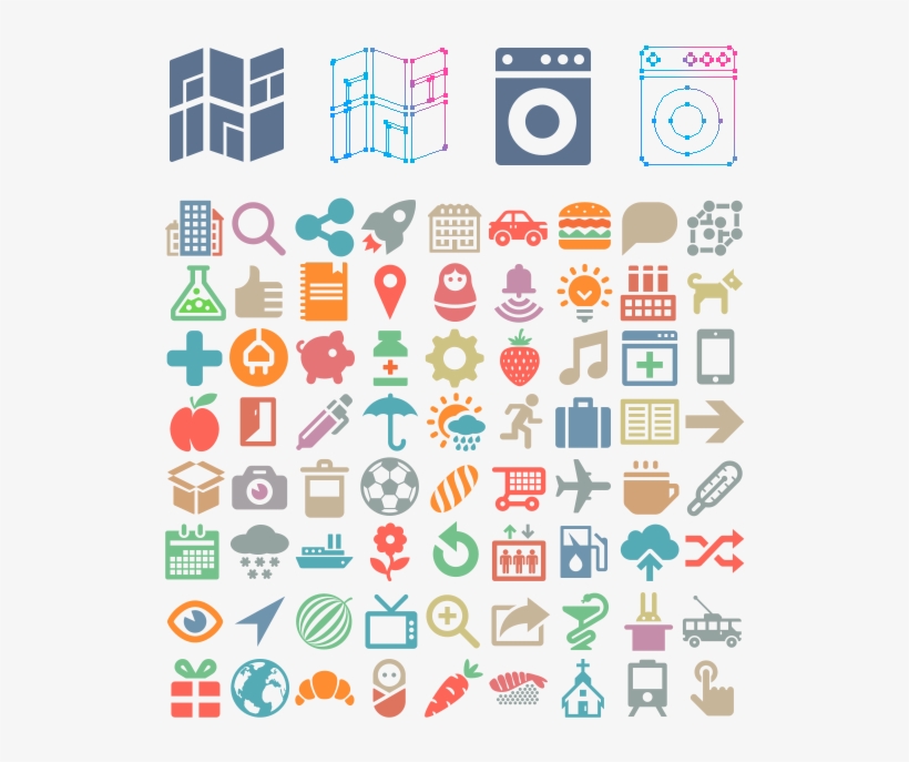 Eldorado Icon Set - Flat Design, transparent png
