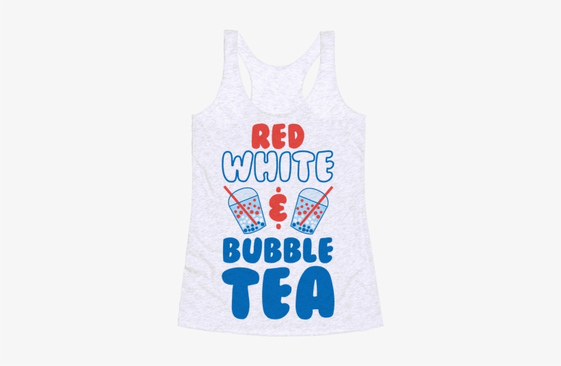 Red, White And Bubble Tea Racerback Tank Top - Space Force To Infinity And Beyond, transparent png