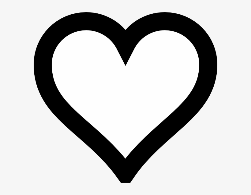 Silhouette Love Heart - Black Heart Png, transparent png