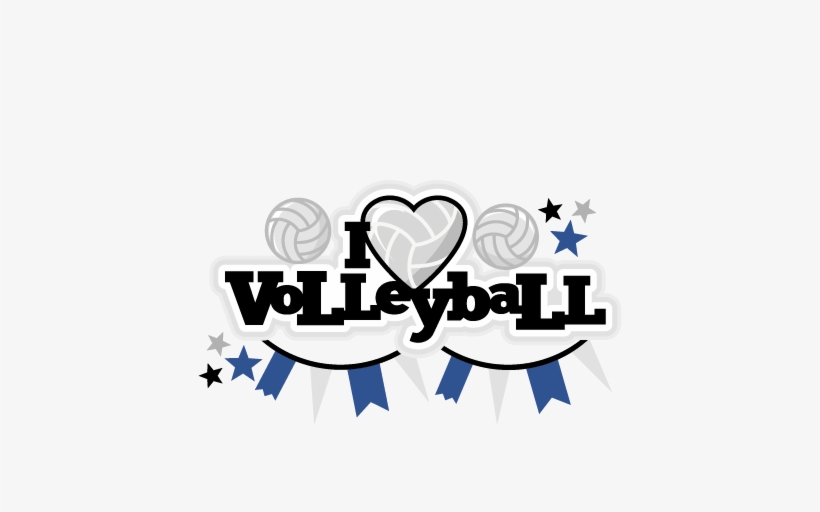 I Heart Volleyball Title Scrapbook Cut File Cute Clipart - Volleyball Title, transparent png