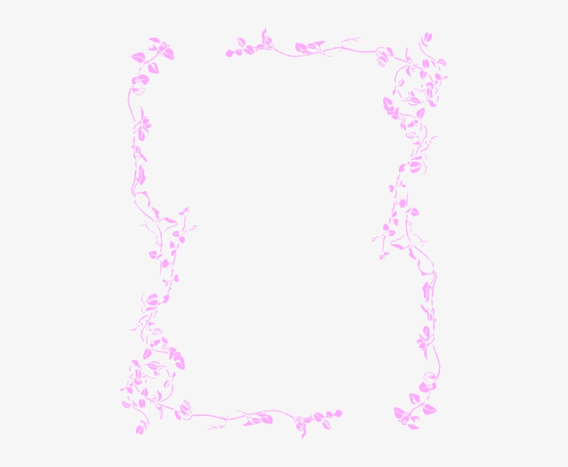 Pink Border Clip Art - Leaf Border Black And White, transparent png