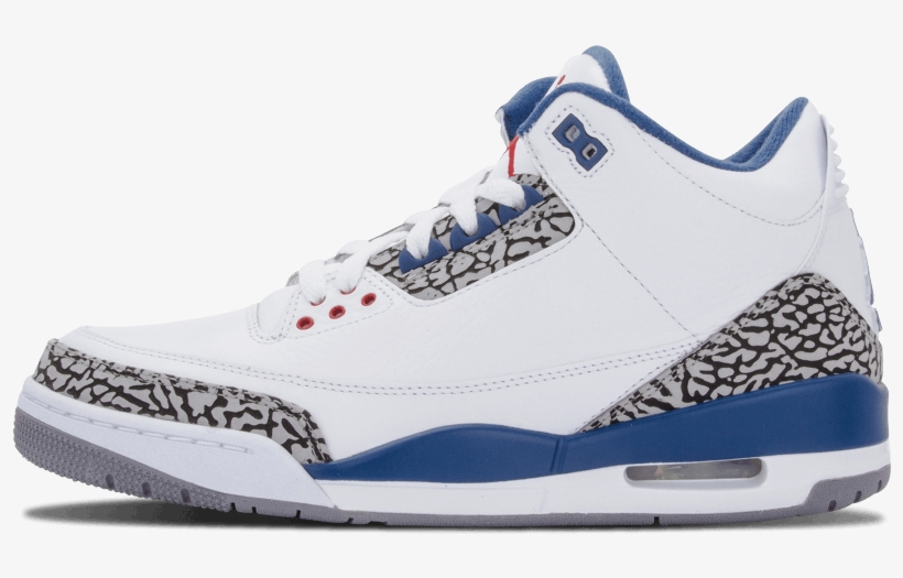 The Daily Jordan - Air Jordan 3 Retro 11.5 Shoes White / True Blue 136064, transparent png