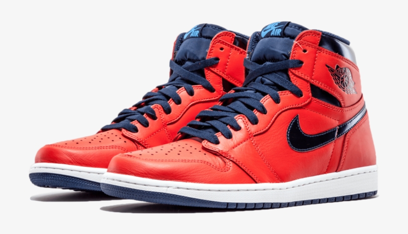 Nike Air Jordan 1 Og High Retro David Letterman Crimson..., transparent png