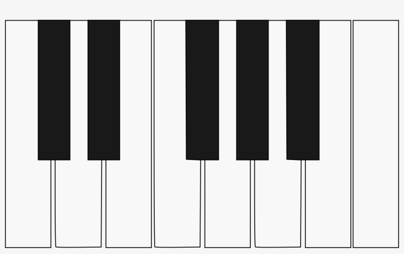 This Free Icons Png Design Of One Octave Piano Keyboard, transparent png
