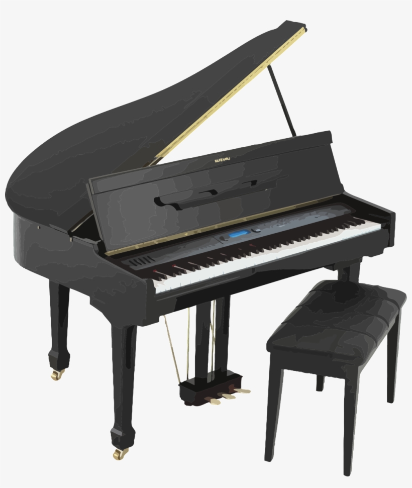 Cartoon Piano Decorative Elements - Piano Instrument, transparent png