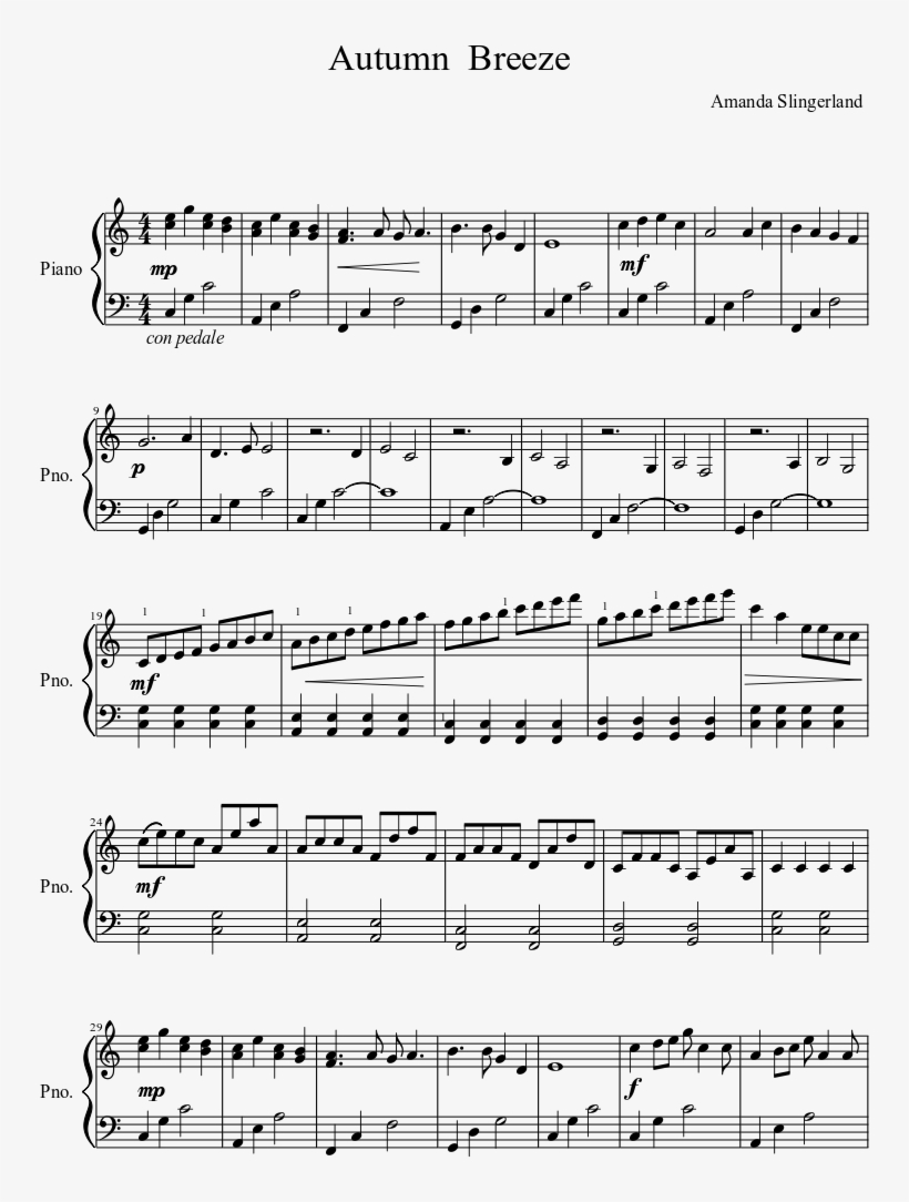 Autumn Breeze - Uptown Funk Horns Sheet Music, transparent png