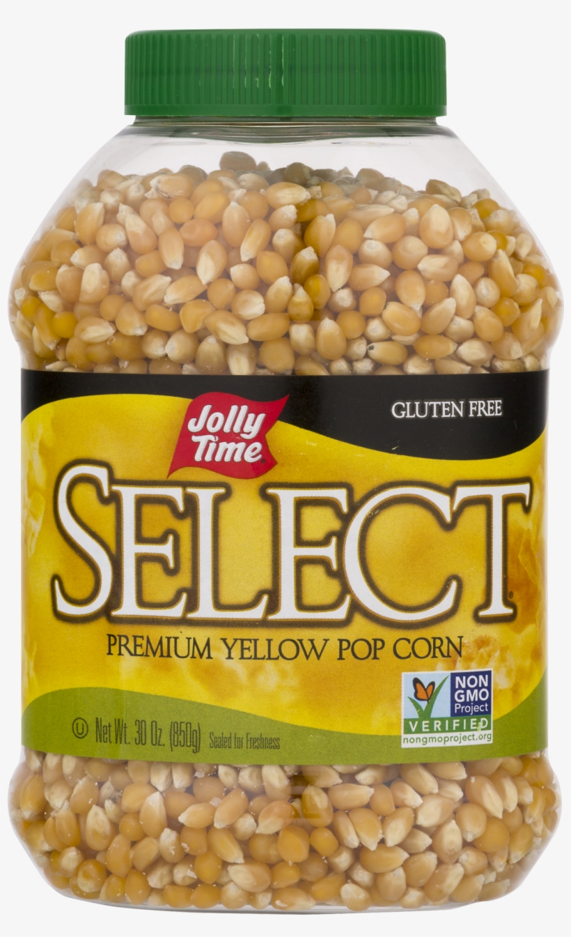 Jolly Time Select Premium Yellow Pop Corn 30 Oz. Jar, transparent png