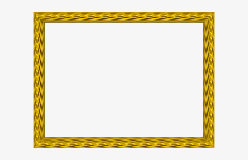 Yellow Elegant Fabric Fold Embossed Frame Rectangular - Gold Color Border Design, transparent png