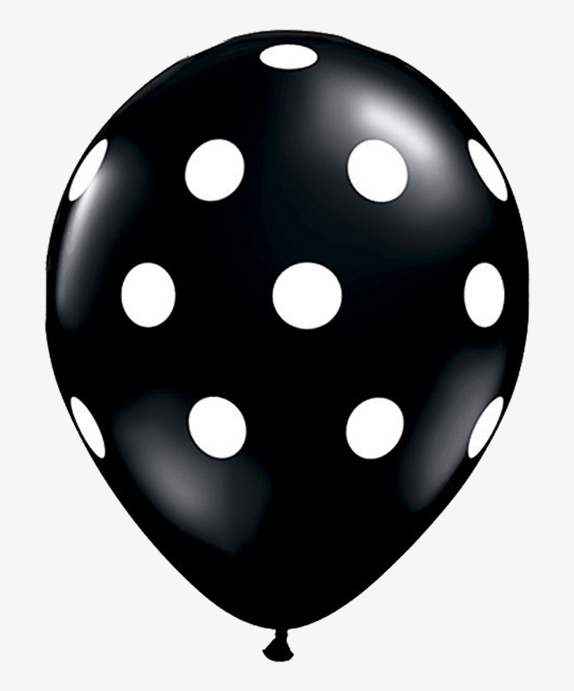 11" Black Polka Dot Balloon - Red Polka Dot Balloon, transparent png