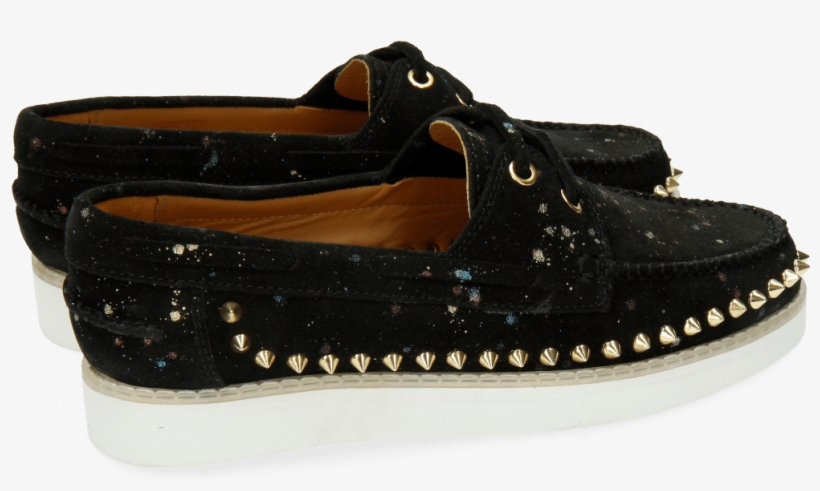 Loafers Ally 1 Black Dots Multi - Suede, transparent png