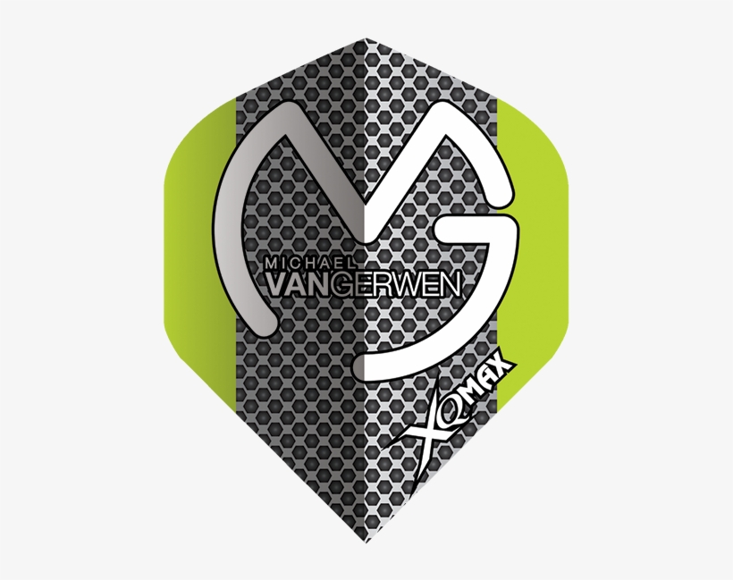 Michael Van Gerwen Green-grey Black Dots Flight - Michael Van Gerwen Dartflights, transparent png
