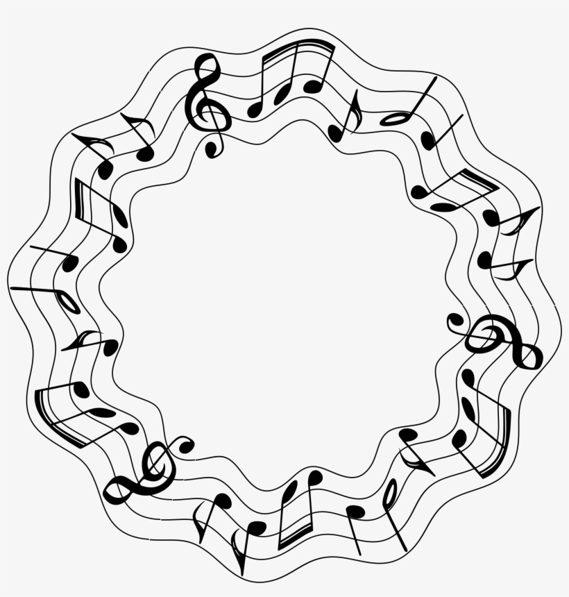 Clipart Musical Circle Large Big Image Png - Musical Notes Circle Png, transparent png