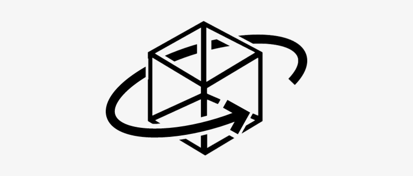 3d Printed Cube With Circular Arrow Around Vector Global 3d Labs Logo 400x400 Png Download Pngkit