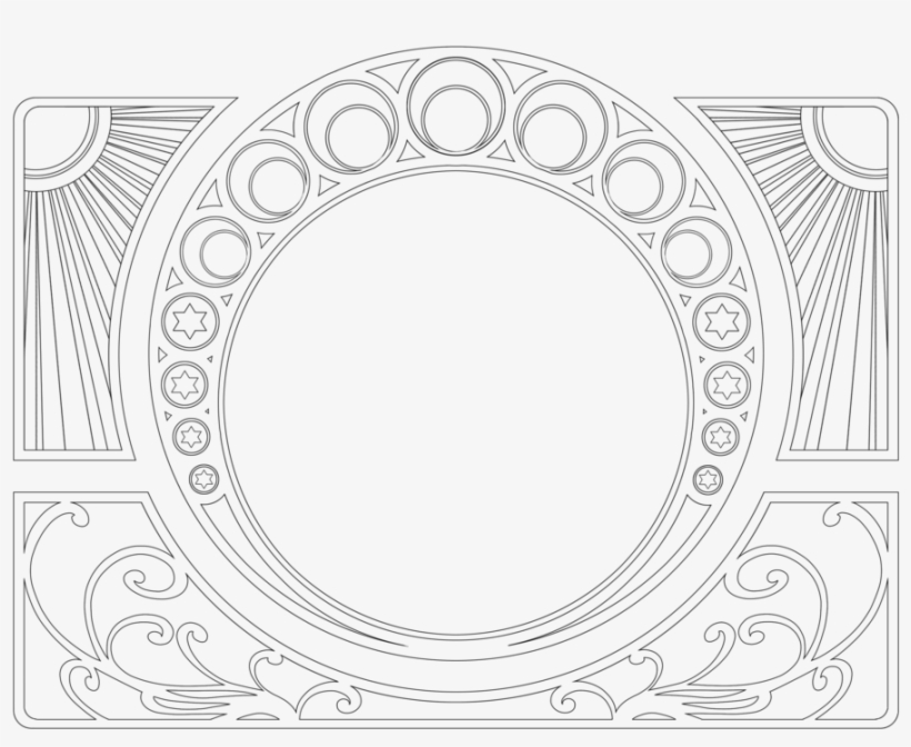 Art Nouveau Border By Mangaka - Art Nouveau, transparent png