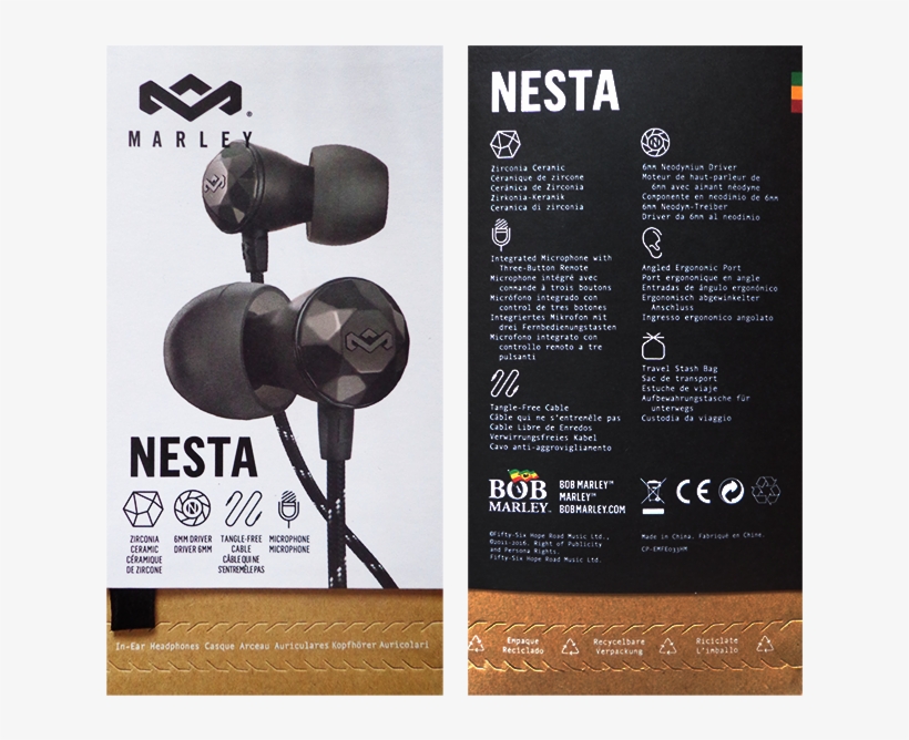 Marley Nesta In-ear Headphones - House Of Marley Em-fe033-hm Nesta, transparent png
