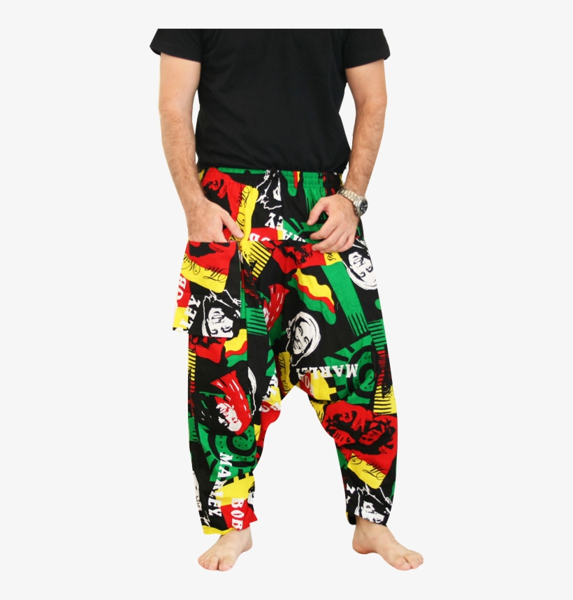 Bob Marley Baggy Festival Pants Black For Men - Roupas Do Bob Marley, transparent png