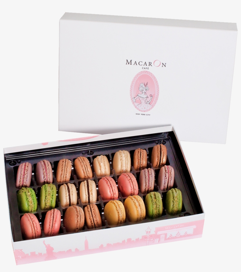 Large Luxury Gift Box 24 Macarons - Macaron Box Png, transparent png