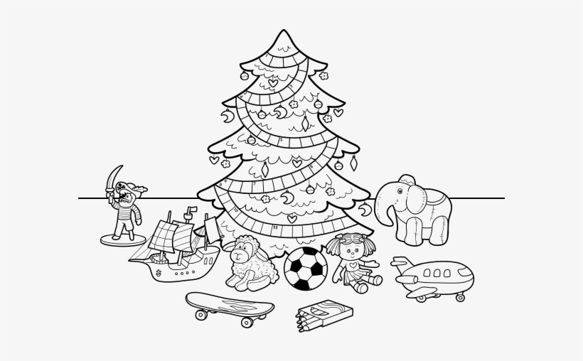 Arbol De Navidad Colorear, transparent png