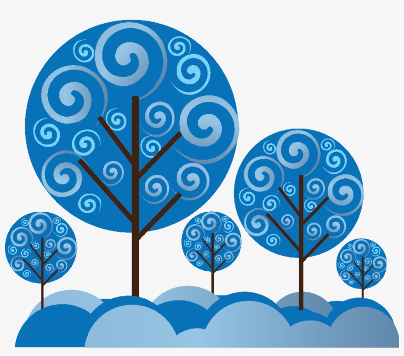 Árbol De Navidad - Whimsical Blue Tree 10 Shower Curtain, transparent png