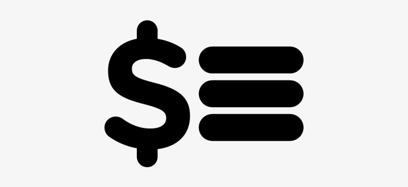 Dollar Sign And Three Lines Vector - Profitability Png, transparent png