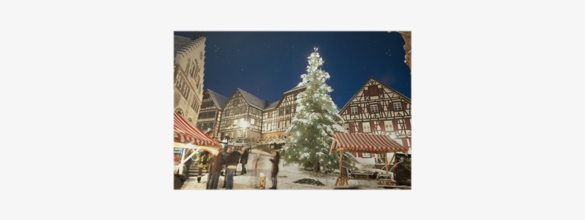 Póster Schiltach Plaza De La Ciudad Con El Árbol De - Christmas Lights, transparent png