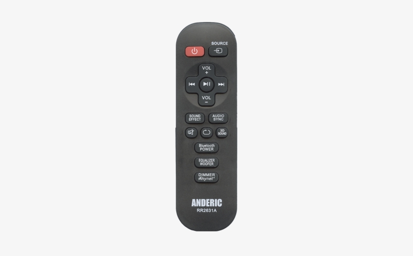 The Anderic Rr2631a Remote Control Replaces Many Original - Hw J430 Remote Control, transparent png