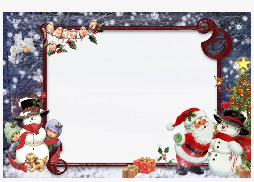 Clipart De Navidad Para Photoshop - Marcos De Fotos De Navidad, transparent png