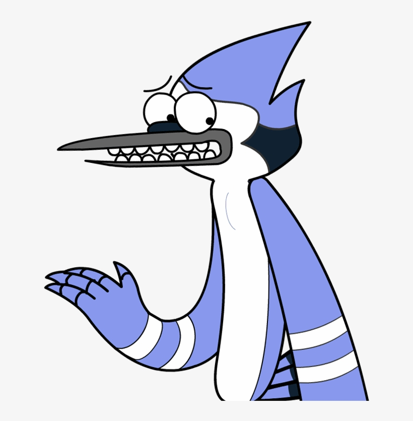 Mordecai Nalgonsito By Kol98 On Clipart Library - Blue Jay Drawing Cartoon, transparent png