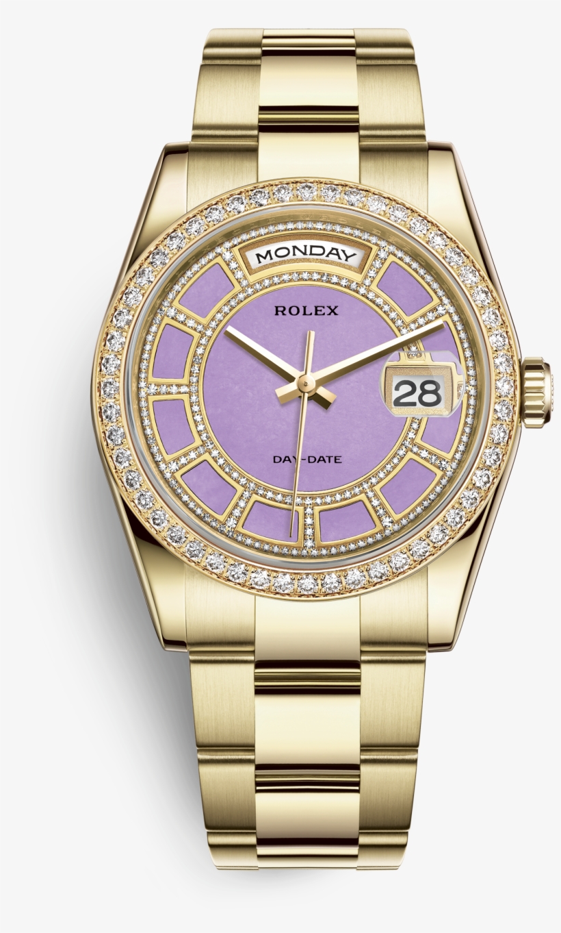 Rolex Day Date Watch Yellow Gold Png Jade Men Watch - Day Date Rolex Platinum, transparent png