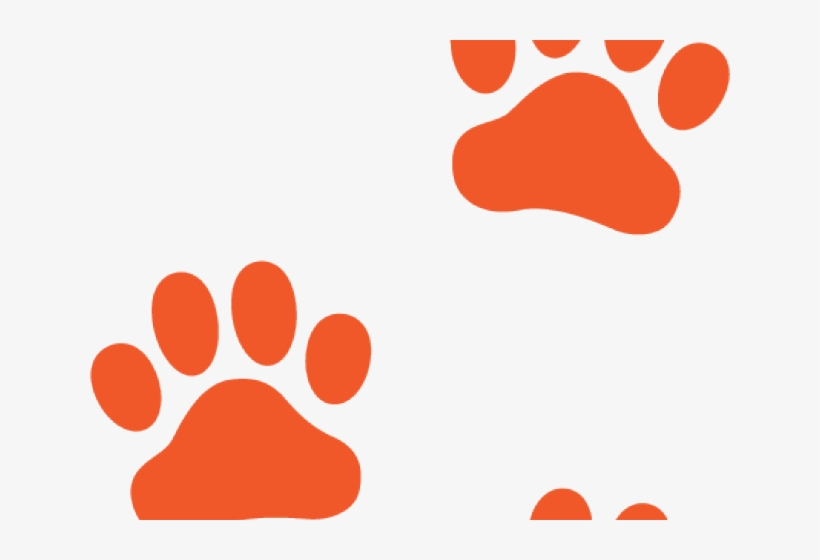 Dog Paw Print Orange, transparent png