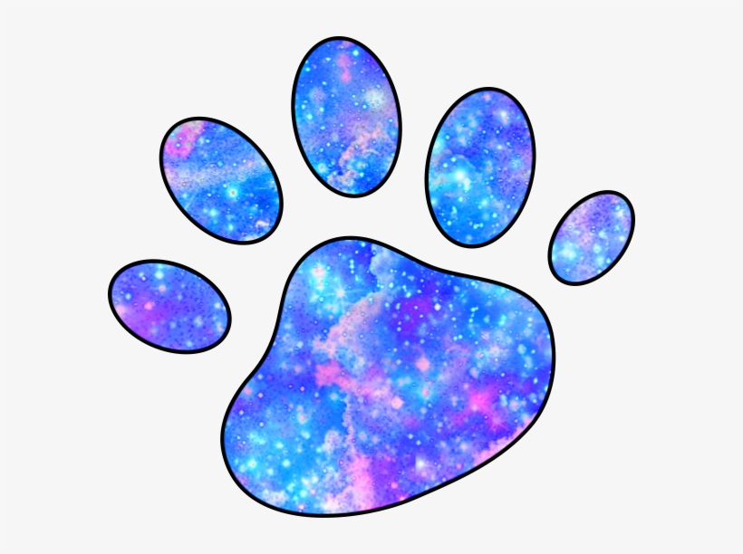 Galaxy Paws Pawprint Dog Cat Cute - Galaxy Paw Print, transparent png