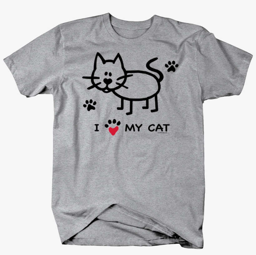 Image Is Loading Black Cat I Love My Cat Paw Print - Soos Tshirt - The Smell Of Diesel In Morning Stacks, transparent png