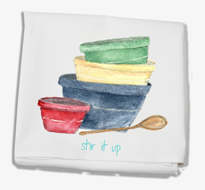 Stir It Up Flour Sack Towel - Earthenware, transparent png