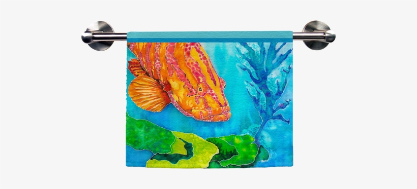 Grouper In The Green Hand Towel - Live Free Grouper In The Green Napkin, transparent png
