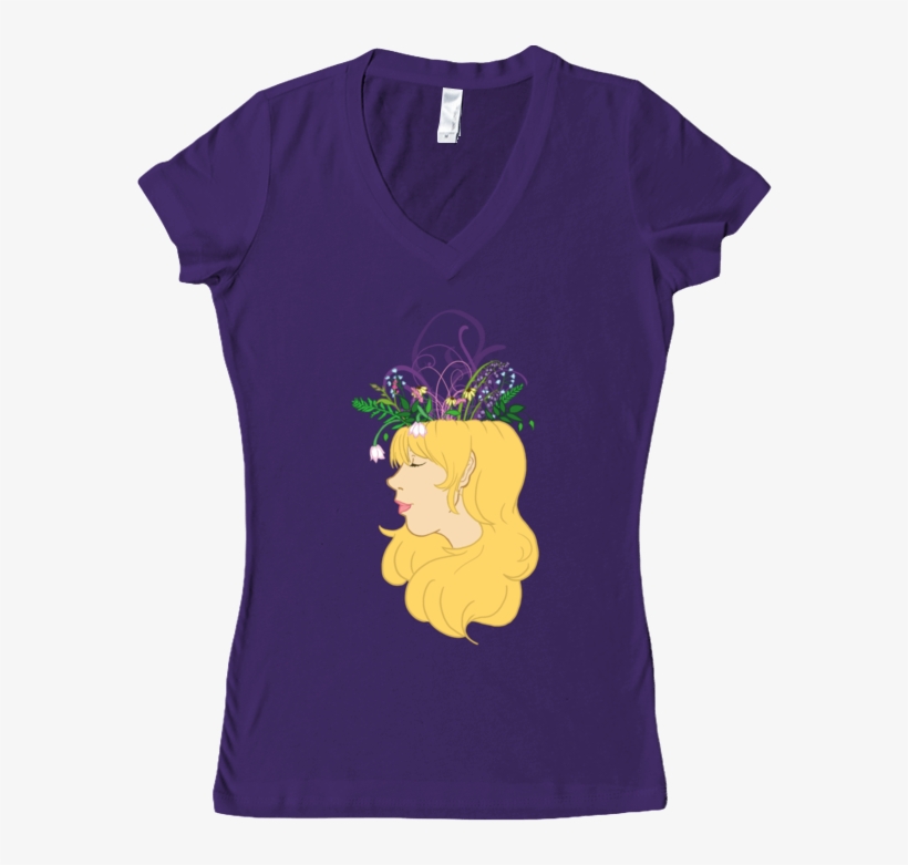 Flower Crown Women's V- - T-shirt, transparent png