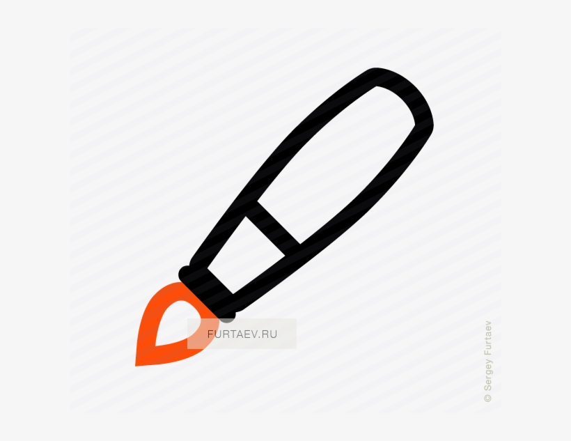Vector Icon Of Paintbrush - Illustration, transparent png